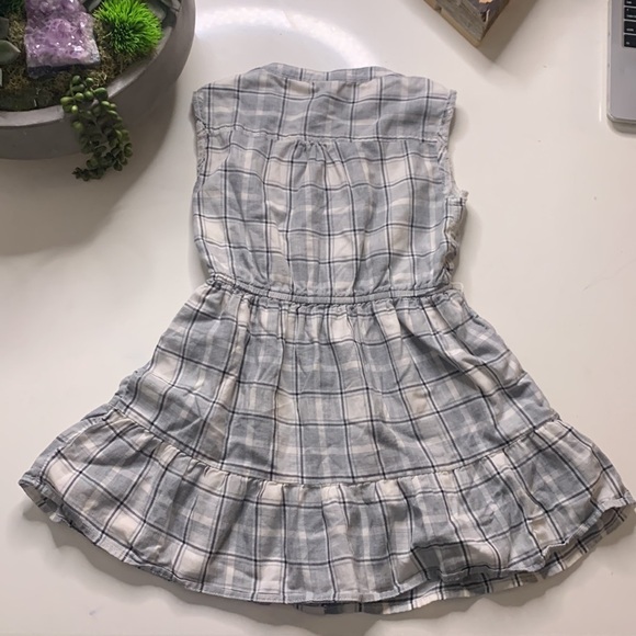 Gap kids extra small plaid button front sleeveless casual dress xs - Picture 6 of 6